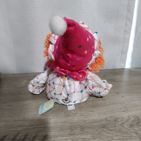 Vintage Breden Wind Up Musical Clown Doll Head Moves Plays Little Drummer Boy - Picture 4 of 9